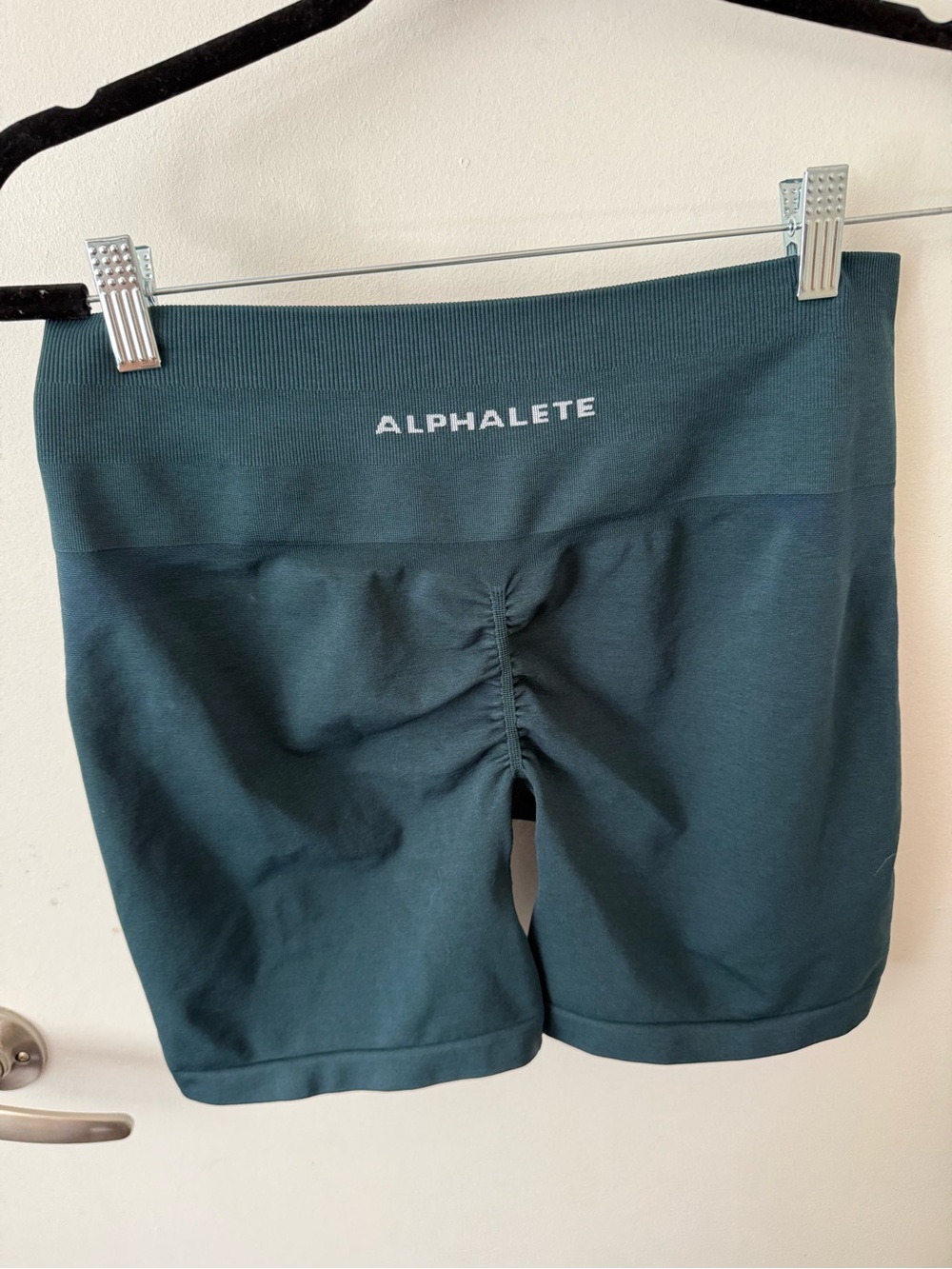 Alphalete Teal Sculpt Scrunch High-Waist Athletic Shorts